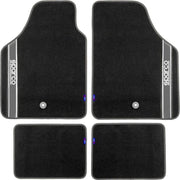 Set completo 03763 tappetini auto moquette universali quattro pezzi argento