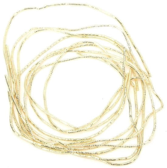Filato per ricamo manuale - Filo di metallo francese - Rame - Oro di sabbia - Filo fine - Diametro 1,5 mm - Filo per gioielli
