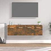 Mobili Parete 2 pz Rovere Fumo 60x36,5x35 cm Legno Multistrato 3115633