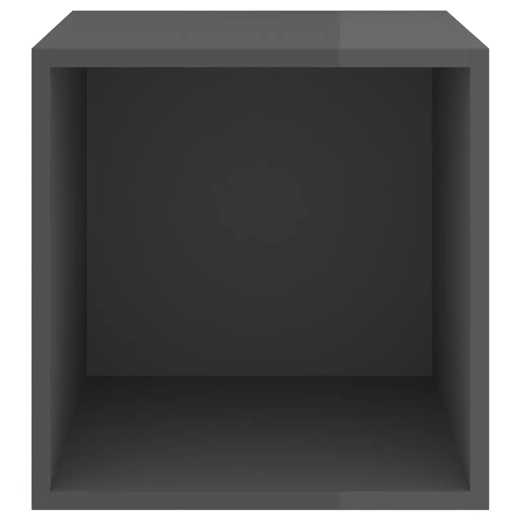 Mobile a Muro Grigio Lucido 37x37x37 cm in Legno Multistrato 805468