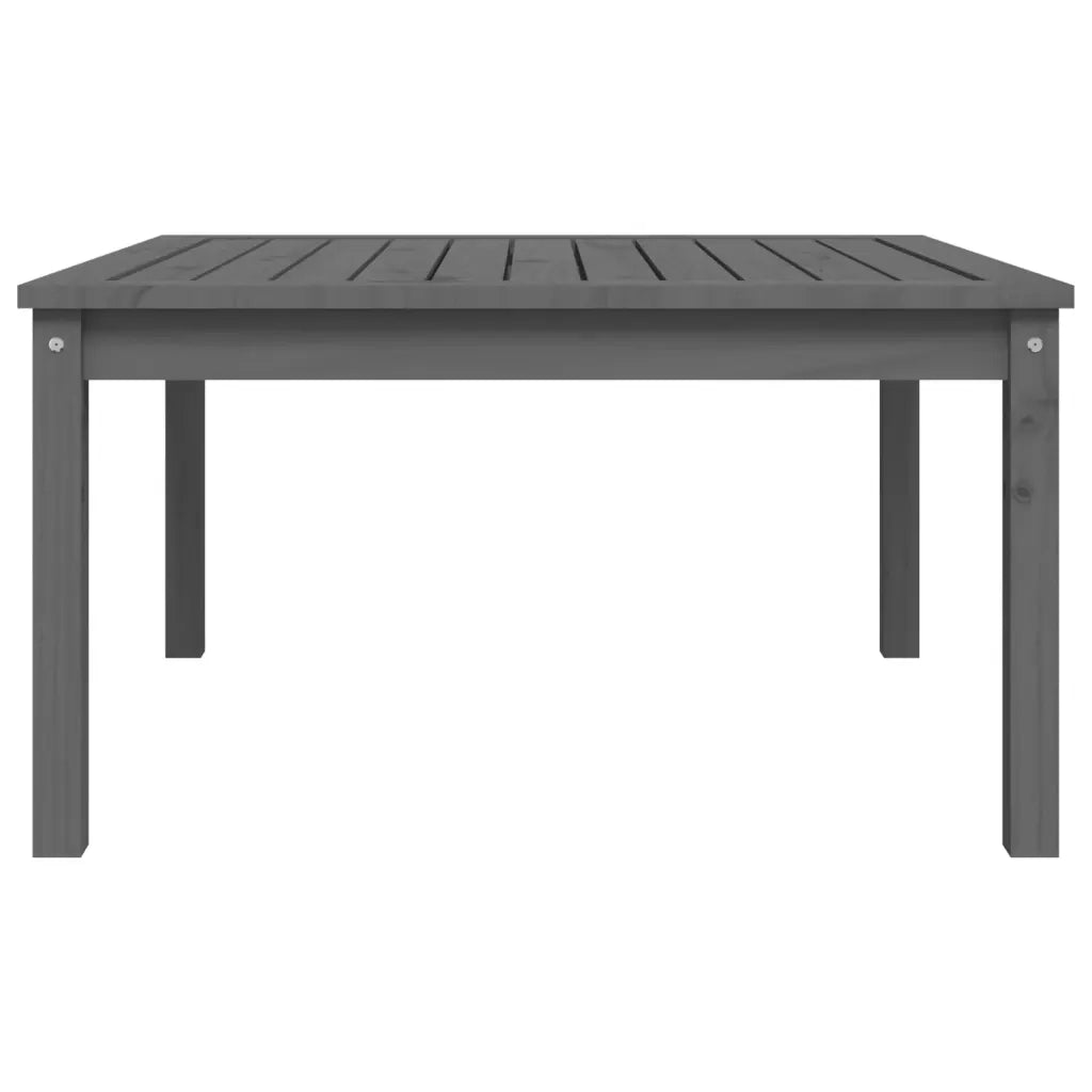 Tavolo da Giardino Grigio 82,5x82,5x45 cm Legno Massello Pino 824122