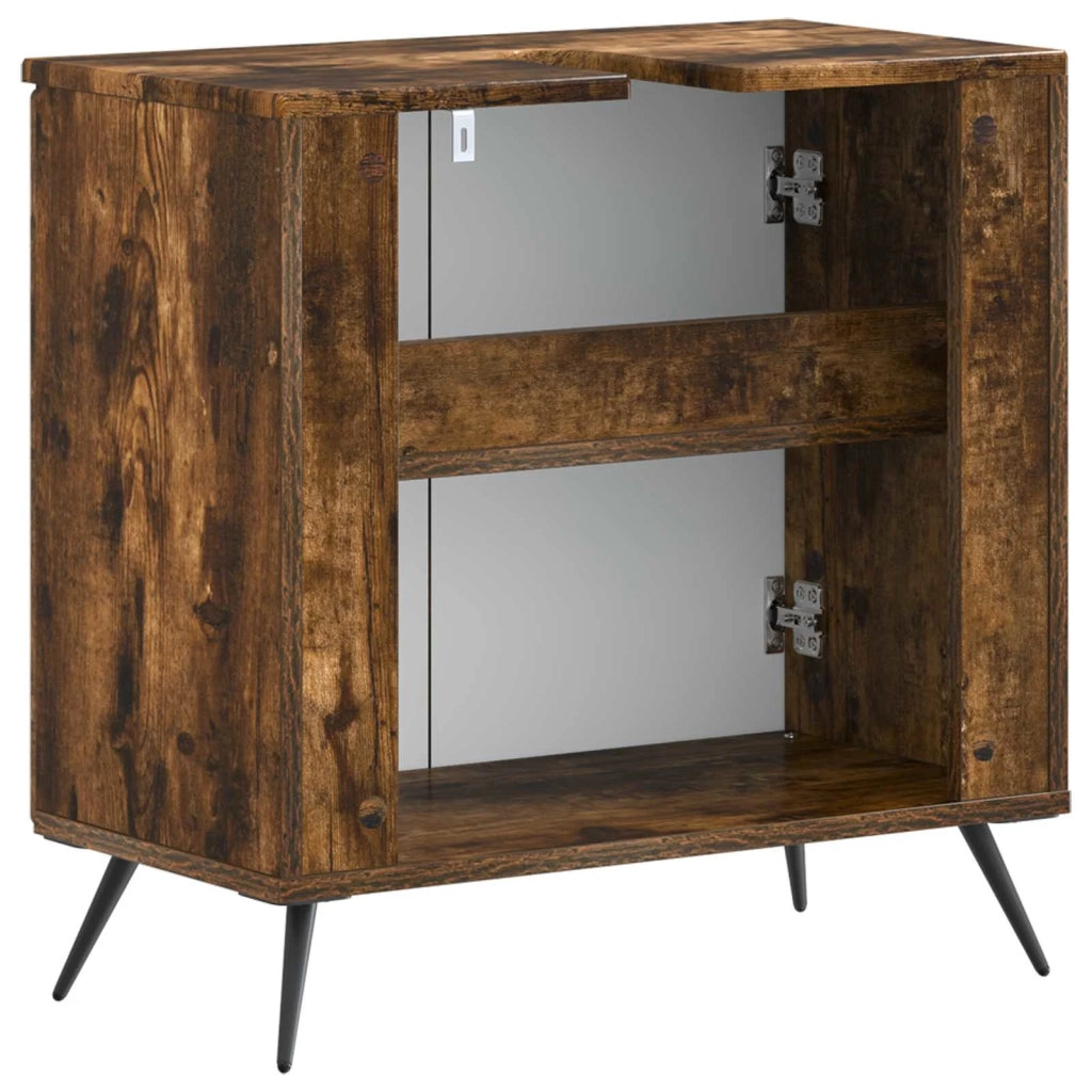 Armadio per Lavabo da Bagno BREDA Rovere Fumo 897450