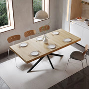 Tavolo da Pranzo Allungabile Rettangolare con Vano Contenitore ¨C MINIMAL ¨C Naturale, 140-180 cm
