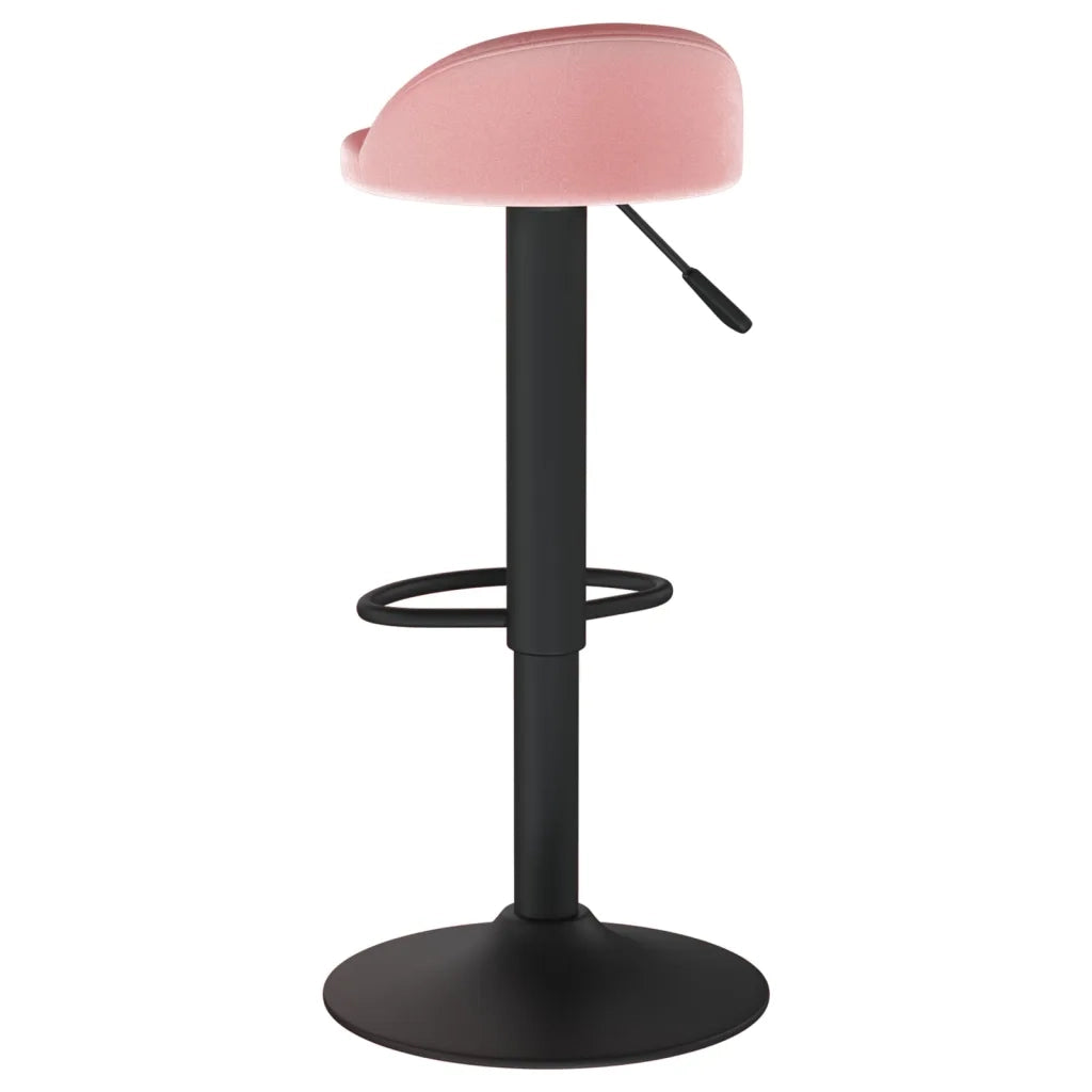Sgabelli da Bar 2 pz Rosa in Velluto 333606