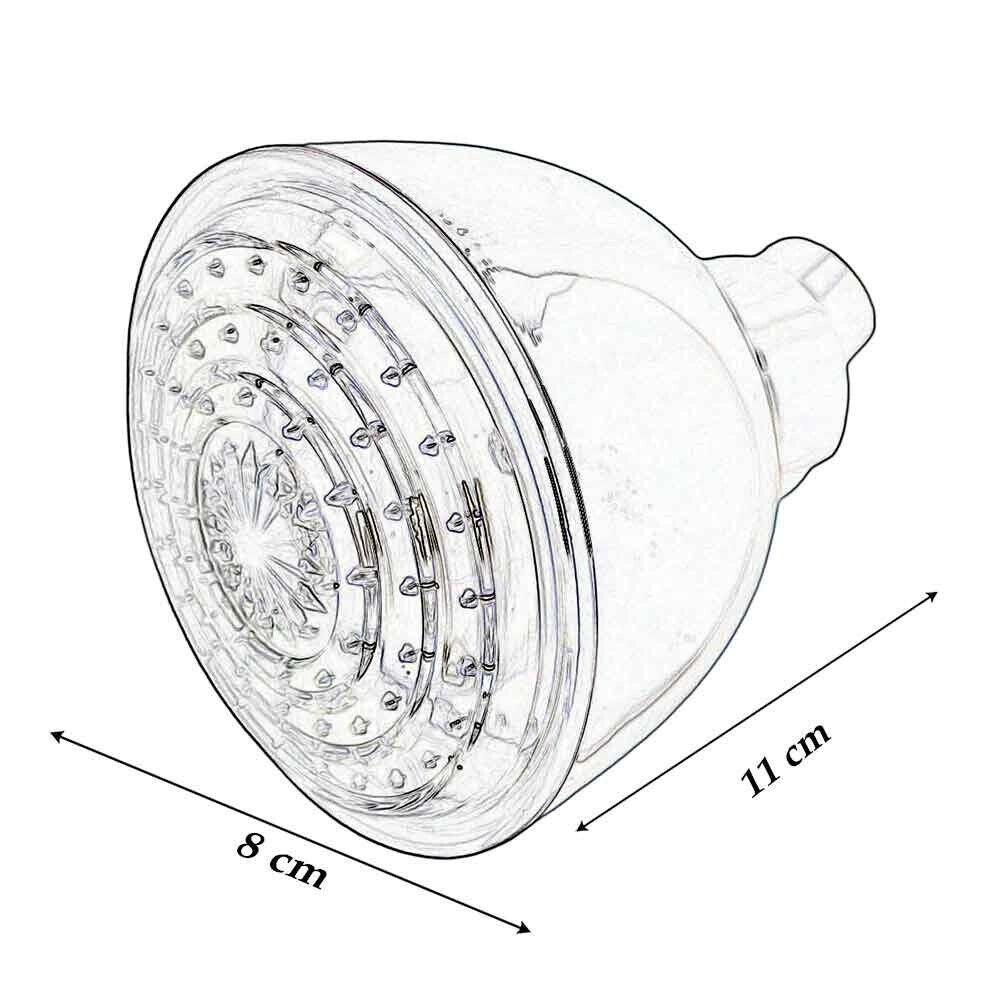Trade Shop - Soffione Doccia Led Rotondo ø8cm Cromoterapia Doccia Emozionale Multicolor 79900 -