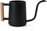 Giocello in acciaio inossidabile da 1000 ml con sacchetto lungo per piante da interni - nero
