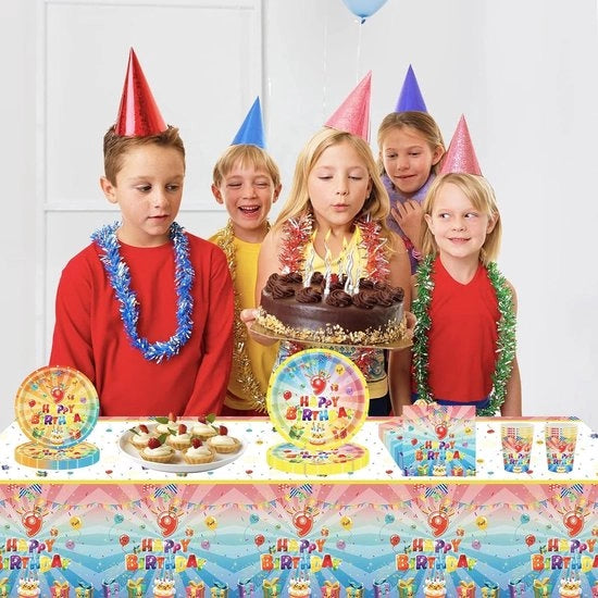 Tappeto da tavolo da gettare 137 x 274cm - Decorazioni di compleanno per bambini - Ragazze Ragazzi - Quadrato - Plastica - Primo compleanno - Decorazioni di compleanno