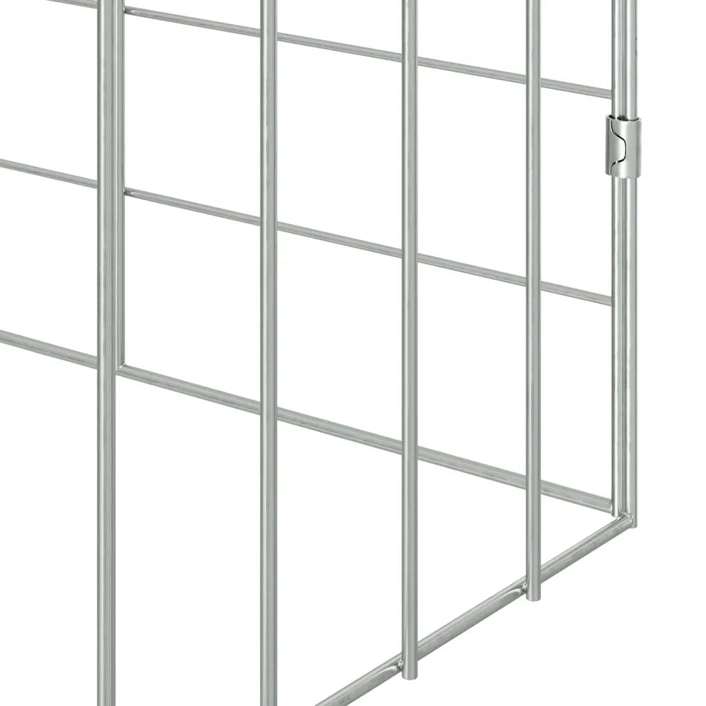 Gabbia per Conigli Argento 200 x 78 x 78 cm Acciaio zincato
