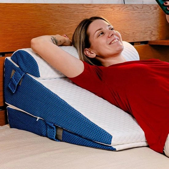 Cuscino per lettura 3 altezze extra ampio 60x60x30 cm cuscino anti-reflujo per adulti con supporto dorsale e cuneo per sollevare il materasso inclusa cuscina di sostegno comoda utilizzo multifunzionale