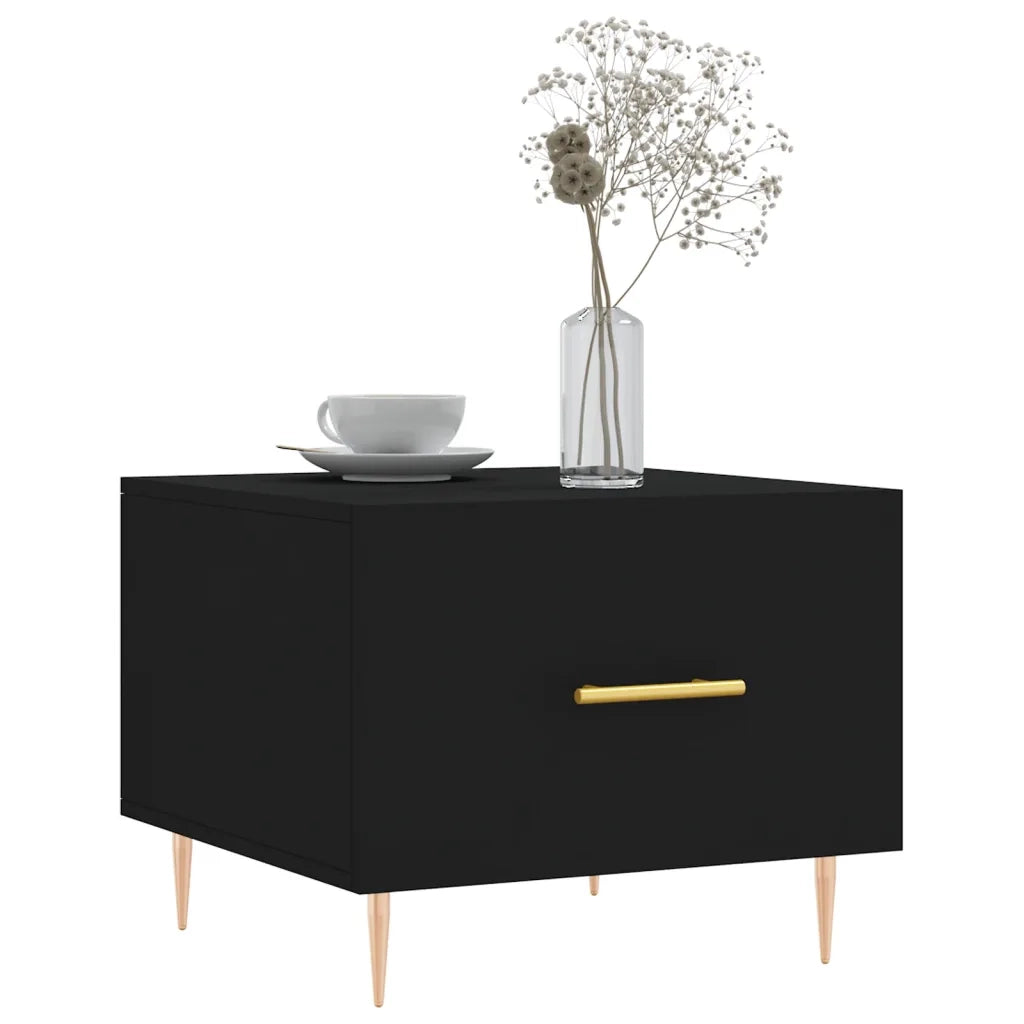 Tavolini da Salotto 2 pz Neri 50x50x40 cm in Legno Multistrato 829367