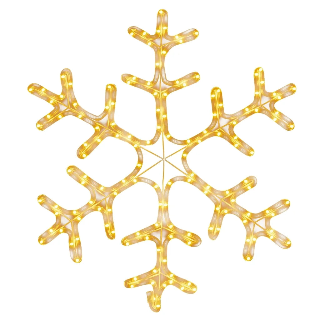 Figura Natalizia Fiocco di Neve 144 LED Bianco Caldo 59x59 cm cod mxl 41115