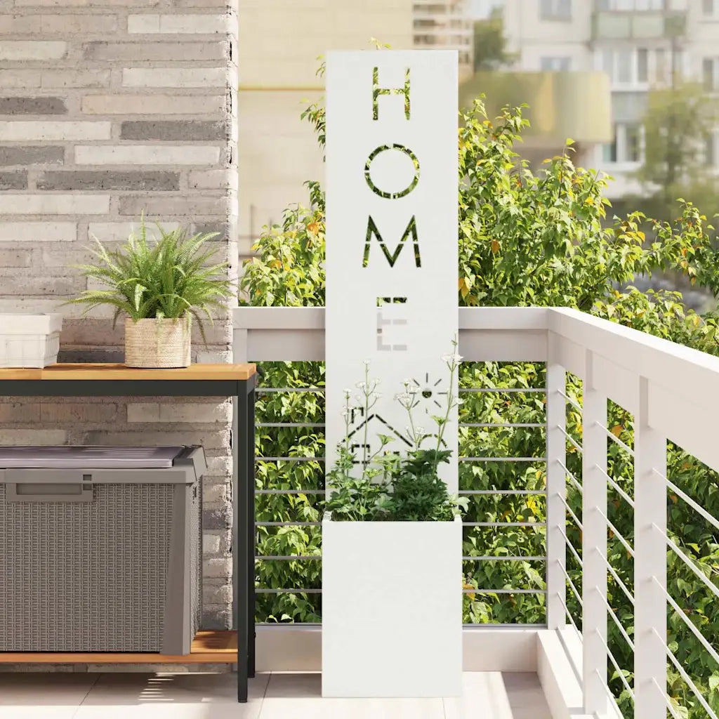 vidaXL Schermo per privacy in giardino Traforo Bianco 32 x 140 cm