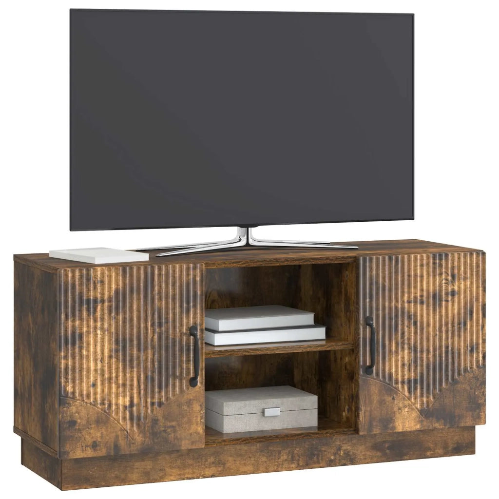 Mobile TV Rovere Fumo 102 x 34,5 x 47 cm Legno ingegnerizzato