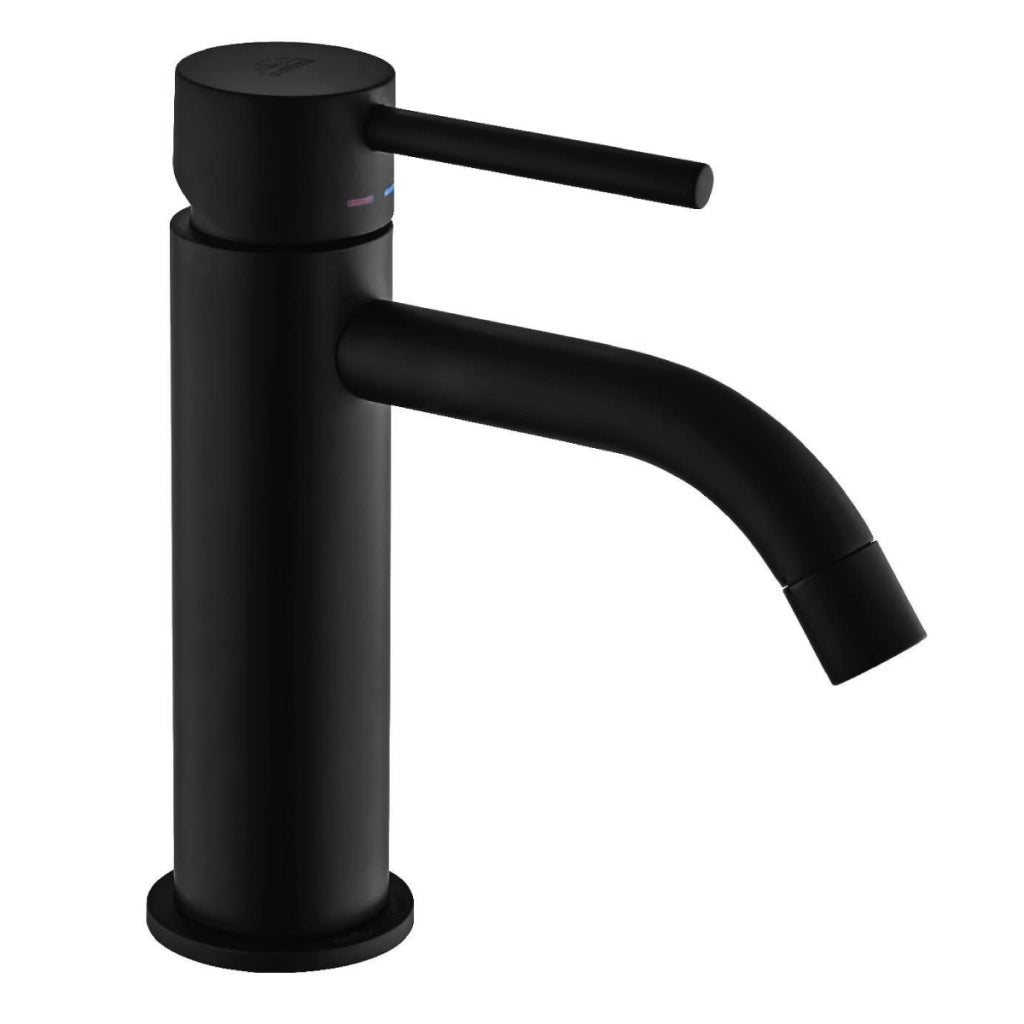 Rubinetto miscelatore monocomando per lavabo serie light nero opaco  Scarico 11/4 - nero opaco  Rubinetteria paffoni spa