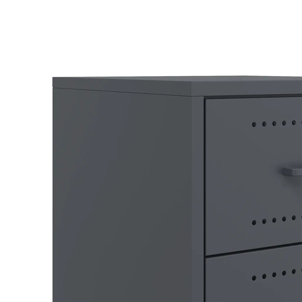 Comodini 2 pz Antracite 36x39x43,5 cm in Acciaio 846631