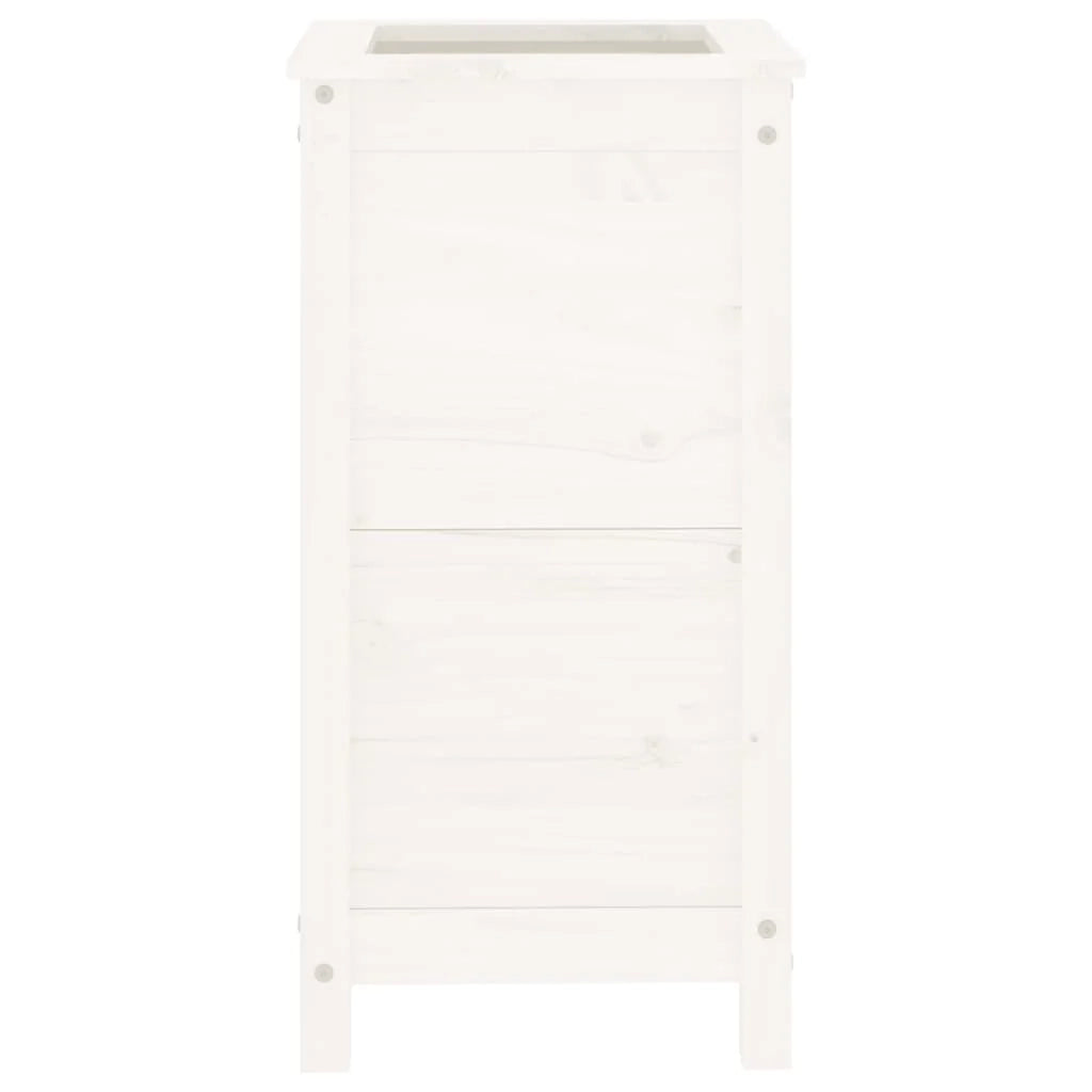 Fioriera rialzata per piante e fiori terrazza giardino 40 x 40 x 78 cm legno massello di pino bianco 02_0037579