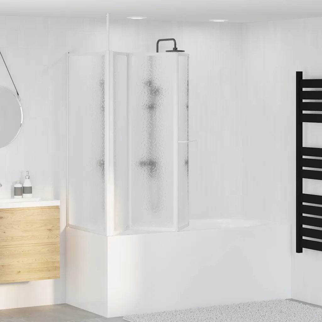 Schermo Box Doccia a L 70 x 120 x 137 cm 4 Pannelli Pieghevole  cod mxl 53187