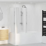 Schermo Box Doccia a L 70 x 120 x 137 cm 4 Pannelli Pieghevole  cod mxl 53187