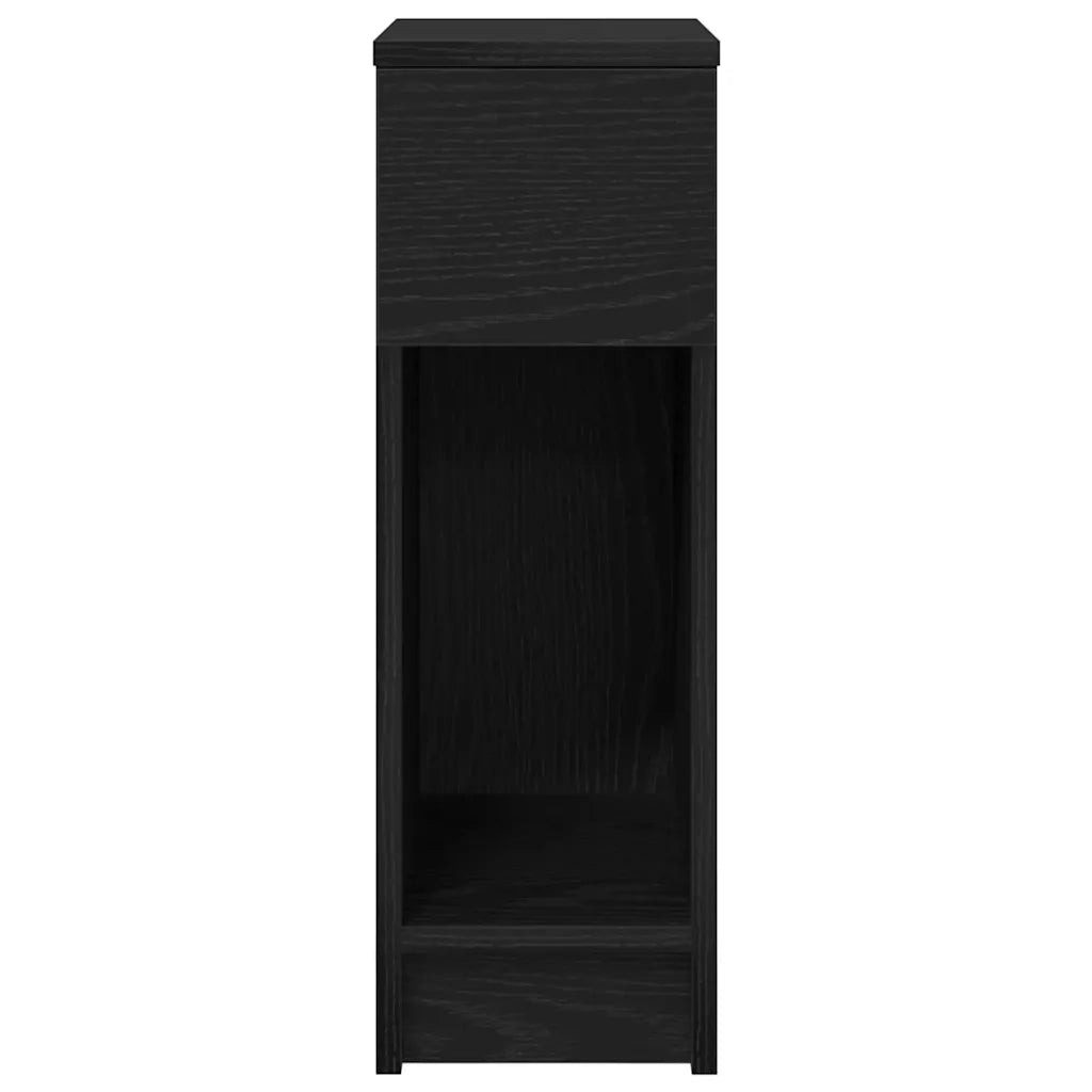 Comodini con Cassetto 2 pz Rovere Nero 20x36x60 cm 858698