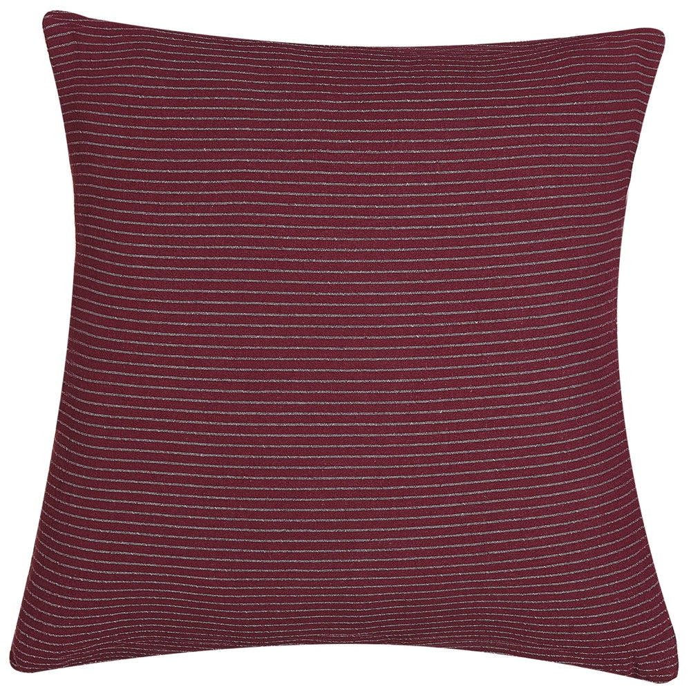 Set di 2 cuscini decorativi rossi 43 x 43 cm Bottoni a righe Cuscino per la casa Accessorio morbido per la casa