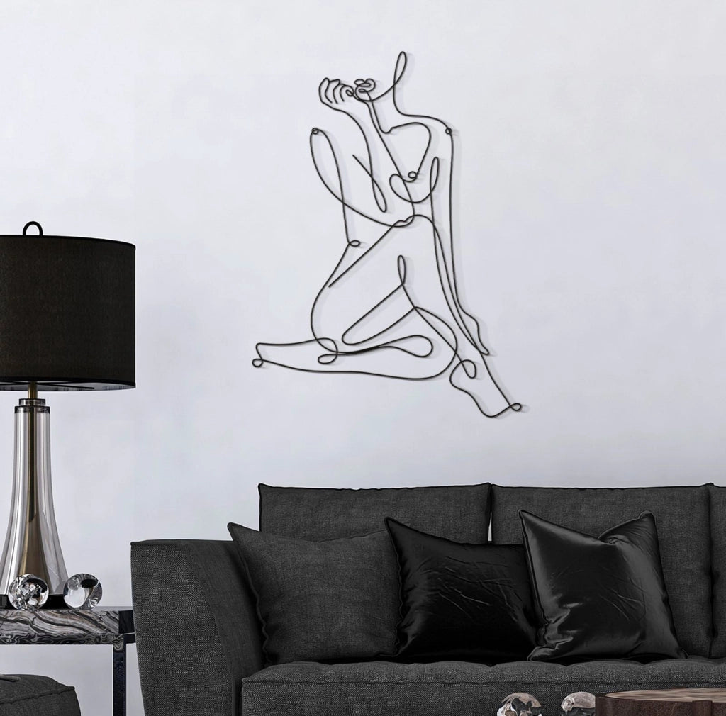 Pannello decorativo in metallo - Yogi 60x1,3x80 cm