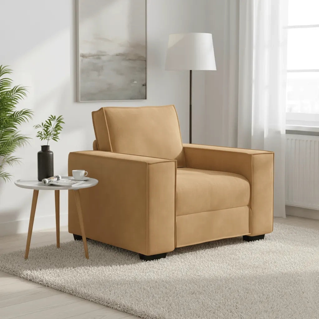 Divano Sedia Marrone 60 cm Velluto
