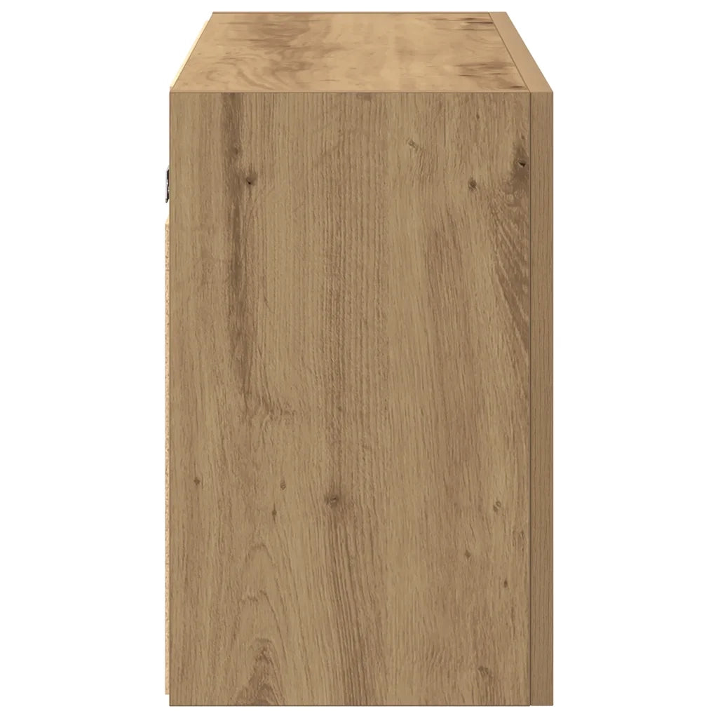 vidaXL Mobiletto da Bagno Rovere Artigianale 8100x25x40 cm Truciolato