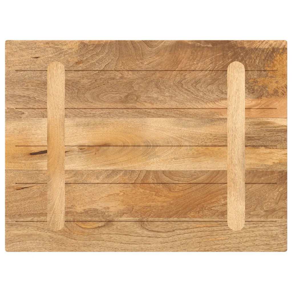 Piano per Tavolo 80x50x3,8 cm Rettangolare Legno Massello Mango 371524