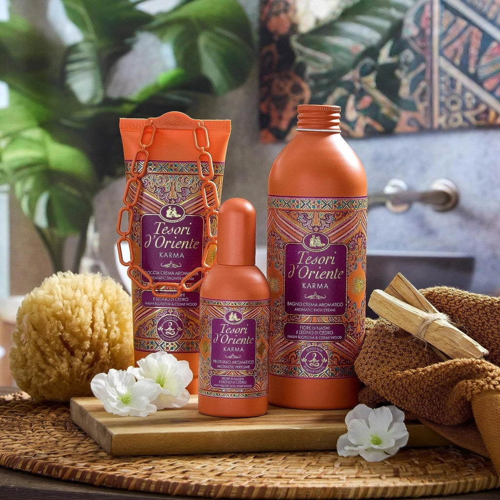 TESORI D'ORIENTE KARMA BAGNO CREMA AROMATICO FIORE DI NASHI E LEGNO 500 ML