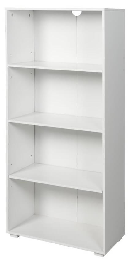 Libreria 4 Ripiani 60x30x130 cm in MDF Bianco