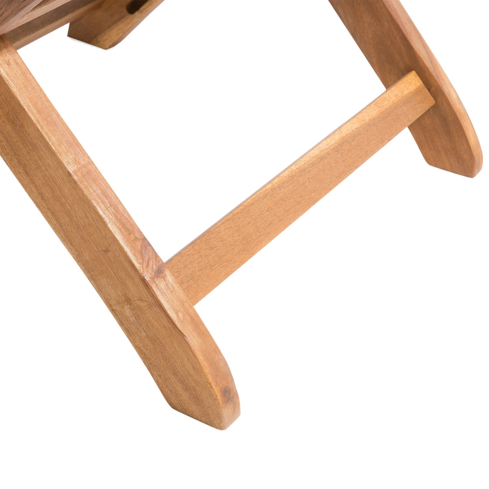 Set di 2 sedie da pranzo da giardino in marrone chiaro con struttura in legno di acacia pieghevole dal design rustico