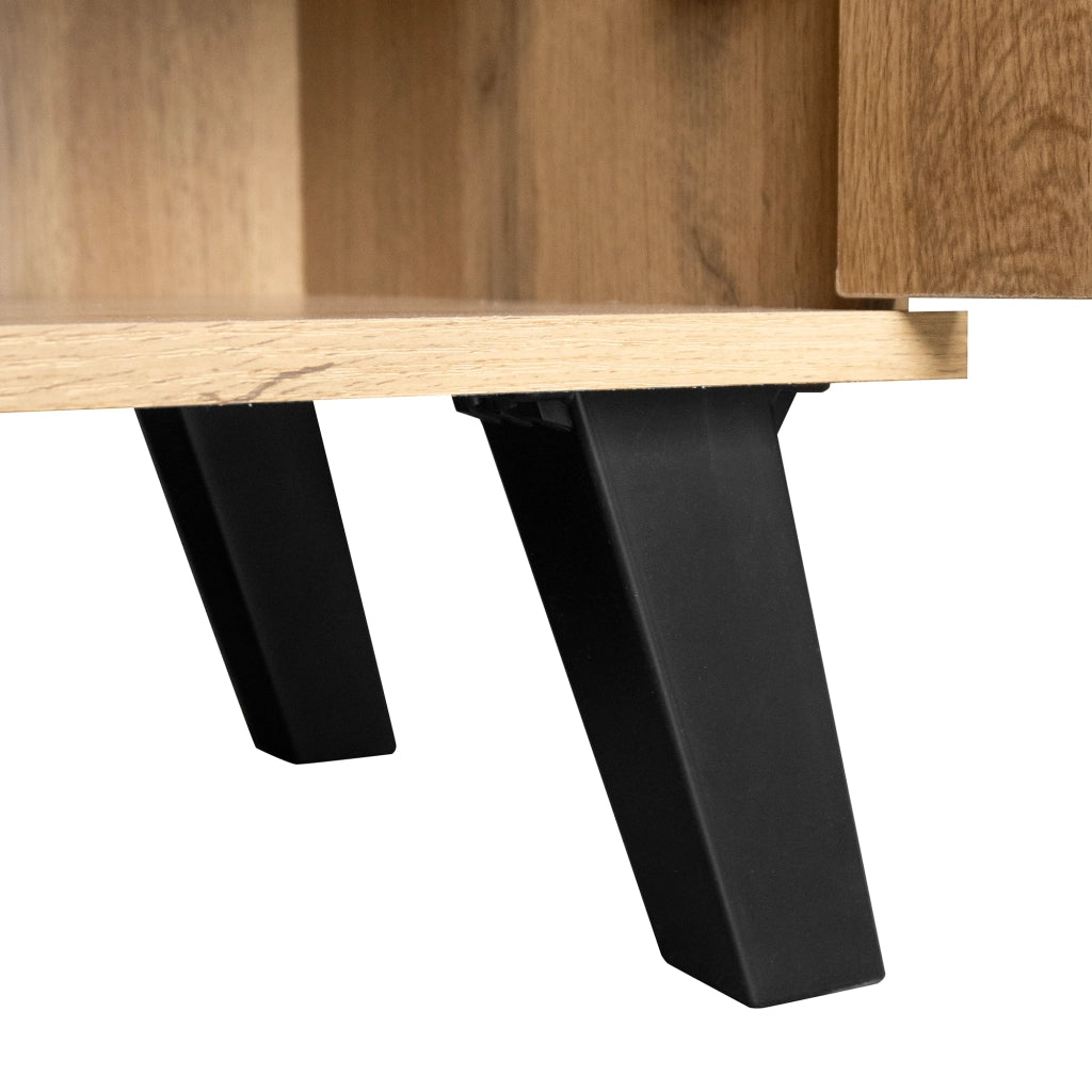 Scarpiera con 2 Ante e 5 Scomparti; Ripiani Regolabili; Stile Moderno; in Pannello di Particelle; Effetto Legno; 80;5¡Á35¡Á109;5 cm