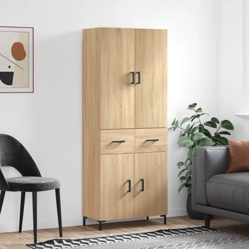Credenza Rovere Sonoma 69,5x34x180 cm in Legno Multistrato 3198148