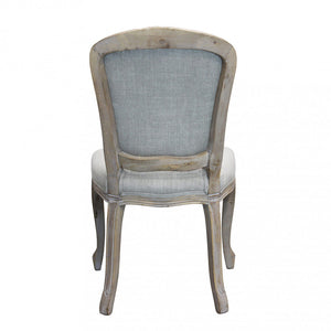 Sedia Romy 52x49x90 h cm in Legno e Tessuto Grigio