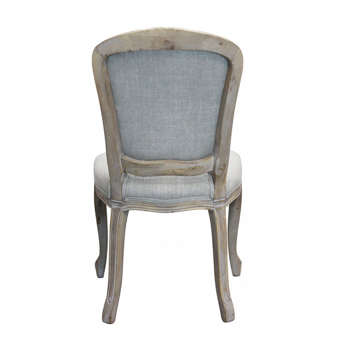 Sedia Romy 52x49x90 h cm in Legno e Tessuto Grigio