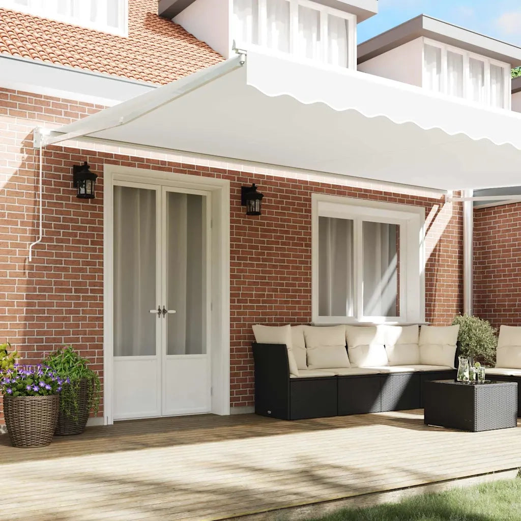Tenda da Sole Bianco 500 × 300 cm Poliestere e Metallo 3331359