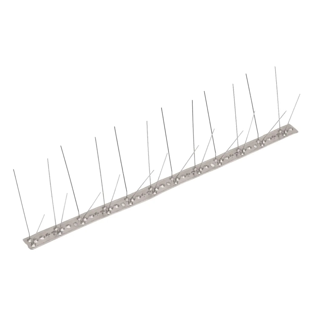 Set Dissuasori per Uccelli e Piccioni 20 pz Acciaio 4 File 10 m 149131