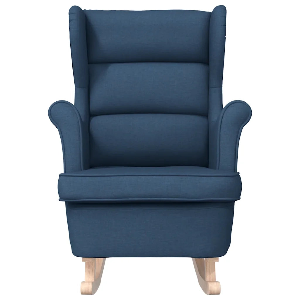 Sedia a Dondolo Blu 74x90x102 cm in Tessuto 4016927