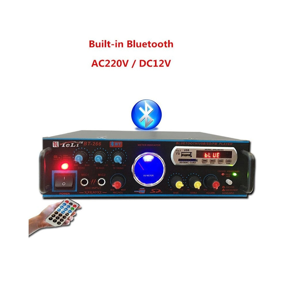 Trade Shop - Amplificatore Audio Karaoke Bluetooth Usb Sd Radio Fm Speaker Telecomando Q-t111 -