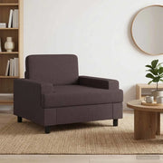 Poltrona Marrone Scuro Tessuto 42043458