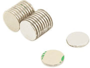 Magnetismo neodymium N42 autoadesivo per arte, hobby, modellismo, fai da te e attività manuali - diametro 10 mm x 1 mm - 0,58 kg di forza di attrito - sud - confezione da 20