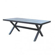 Tavolo Mackay 200x100x75 h cm in Alluminio Antracite