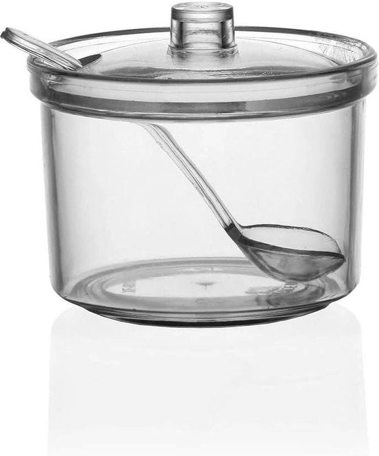 Vaso da zucchero 7 x 9 x 7 cm - acrilato polistirene - accessorio da cucina