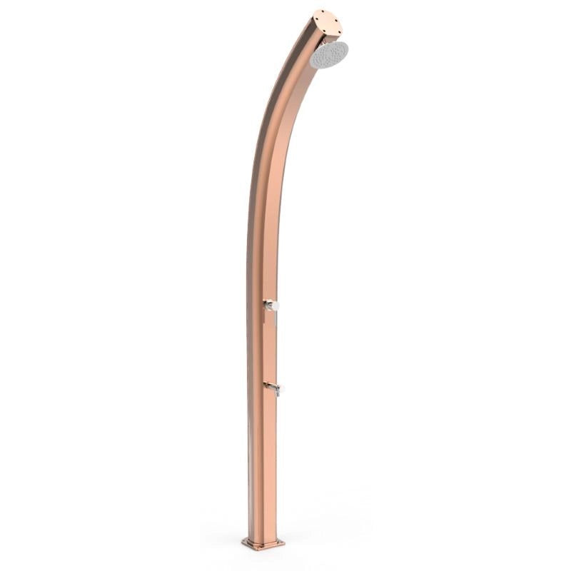 Doccia Solare In Alluminio Jolly 25 Litri Top Line Con Miscelatore E Lavapiedi Colore Oro Rosa Cv-A520-Tl/1100