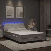Giroletto con LED senza Materasso-Struttura Letto Zadar Bianco 140x200 cm