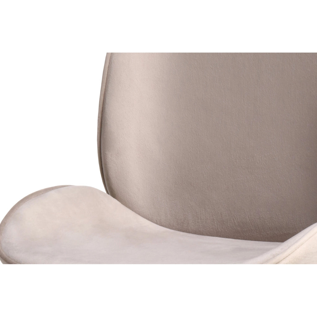 Set di 2 sedie Charlize in velluto beige e ottone