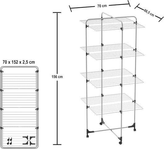 Stendibiancheria Stendino a torre, lunghezza stenditura 40 metri mod.ICARO COLOMBO