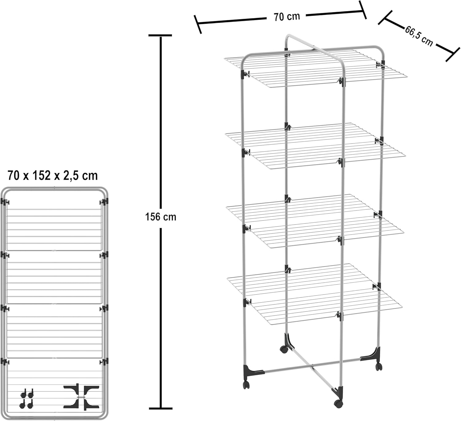 Stendibiancheria Stendino a torre, lunghezza stenditura 40 metri mod.ICARO COLOMBO