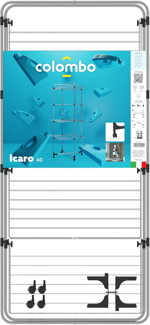 Stendibiancheria Stendino a torre, lunghezza stenditura 40 metri mod.ICARO COLOMBO
