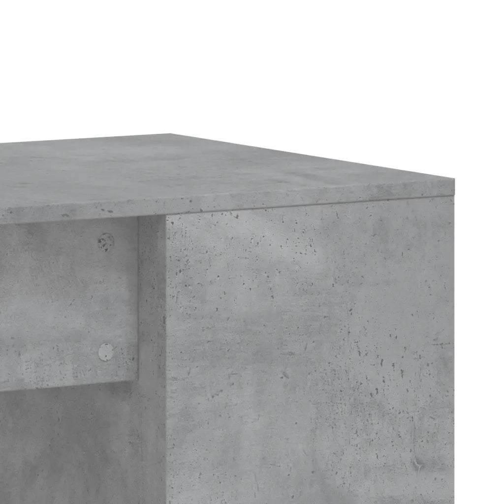 Scrivania | Tavolo da Ufficio Grigio Cemento 102x50x75 cm in Legno Multistrato
